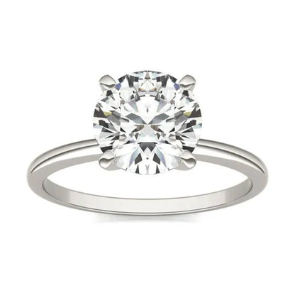 2 CTW Round Lab Grown Diamond Solitaire Engagement Ring 14K White Gold