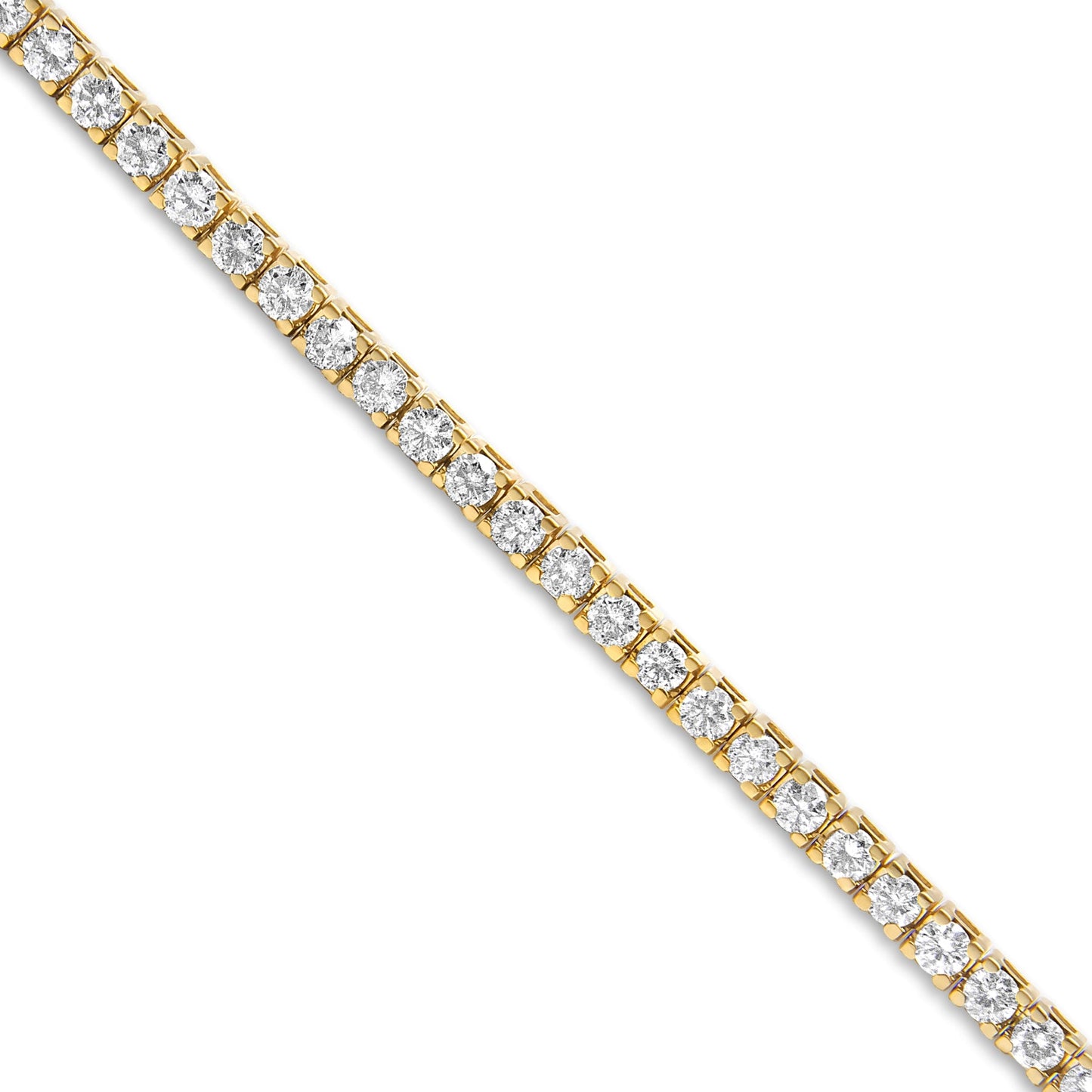 14K Yellow Gold 3.0 Cttw 4 Prong Set Round Brilliant Cut Diamond