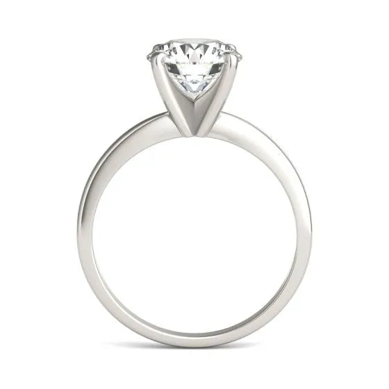 2 CTW Round Lab Grown Diamond Solitaire Engagement Ring 14K White Gold