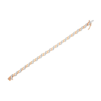 10K Rose Gold Plated .925 Sterling Silver 1/4 cttw Prong Set Round-Cut