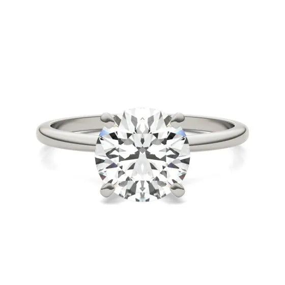 2 CTW Round Lab Grown Diamond Solitaire Engagement Ring 14K White Gold