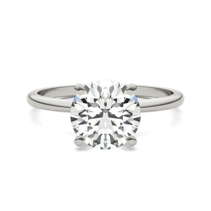 2 CTW Round Lab Grown Diamond Solitaire Engagement Ring 14K White Gold