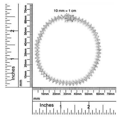 14K White Gold 5 1/2 Cttw Round Diamond 2-Prong Tennis Bracelet (H-I)