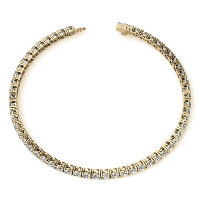 14K Gold 4.00 CTW Lab Diamond (G/VS) Tennis Bracelet | AGI Certified |