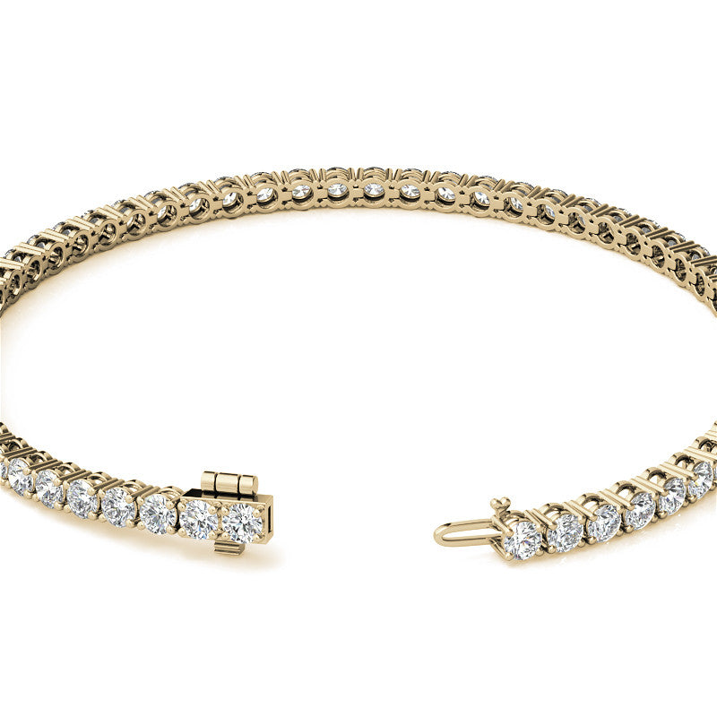 14K Gold 4.00 CTW Lab Diamond (G/VS) Tennis Bracelet | AGI Certified |